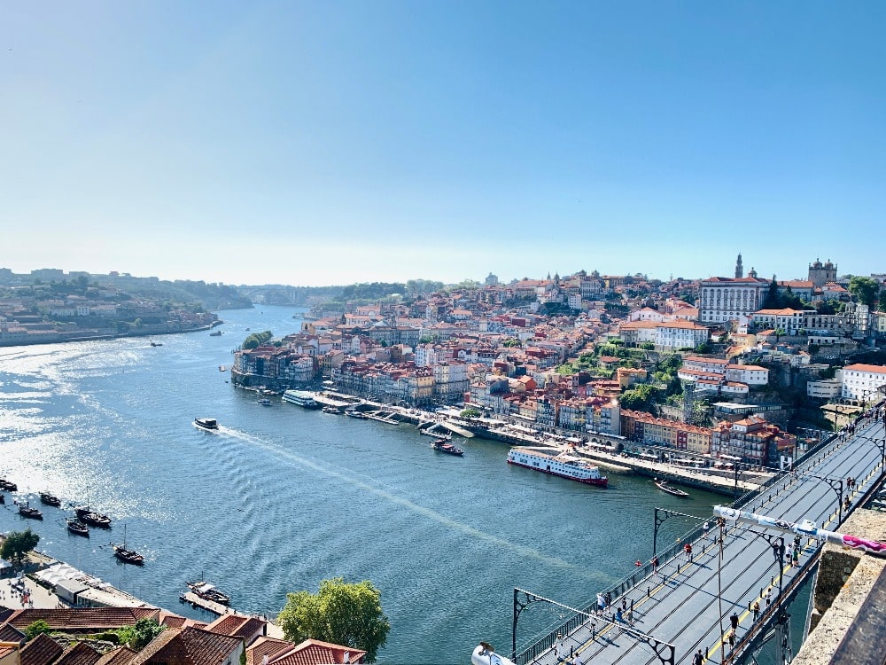 Vue de la rivière de Douro depuis le Mosteiro da Serra do Pilar, Porto
