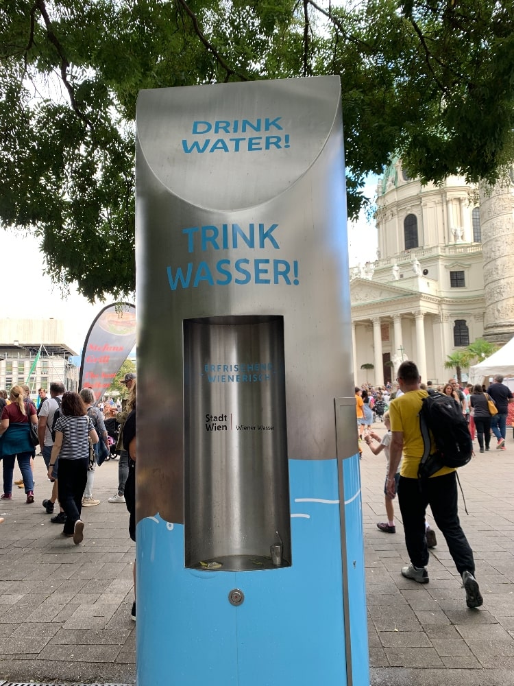 Eau potable gratuite dans les rues de Vienne, Autriche
